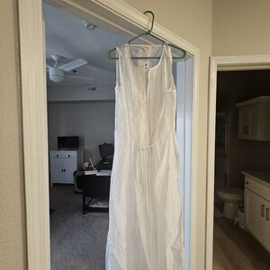 Banana Republic Ivory Pleated Dress